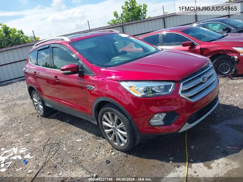 2018 Ford Escape Titanium VIN: 1FMCU9J90JUD54965 Lot: 40227746