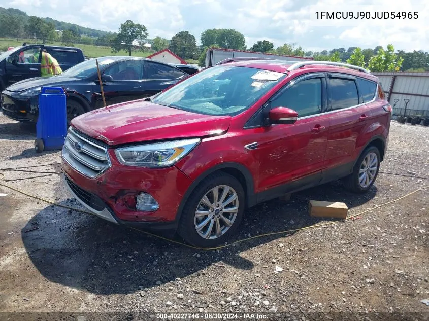 2018 Ford Escape Titanium VIN: 1FMCU9J90JUD54965 Lot: 40227746