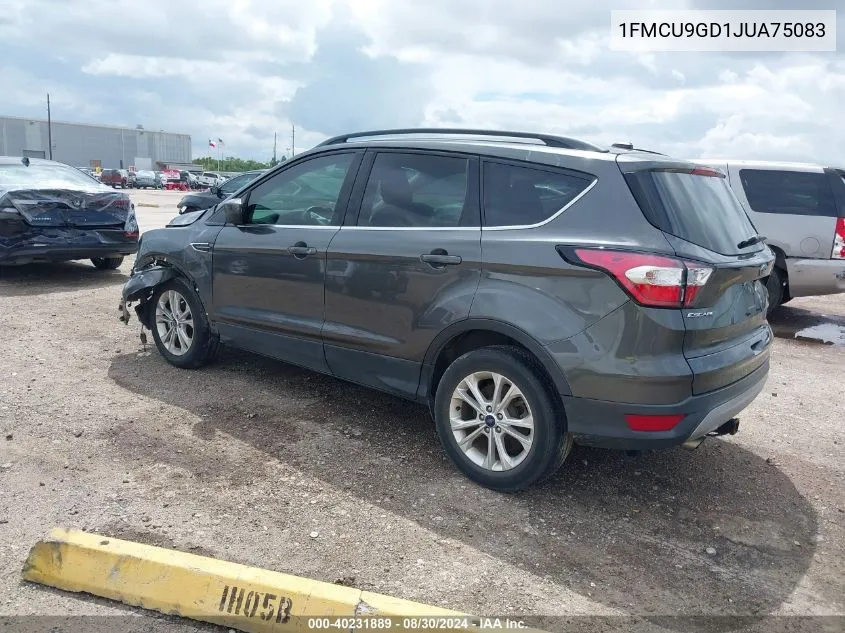 2018 Ford Escape Se VIN: 1FMCU9GD1JUA75083 Lot: 40231889