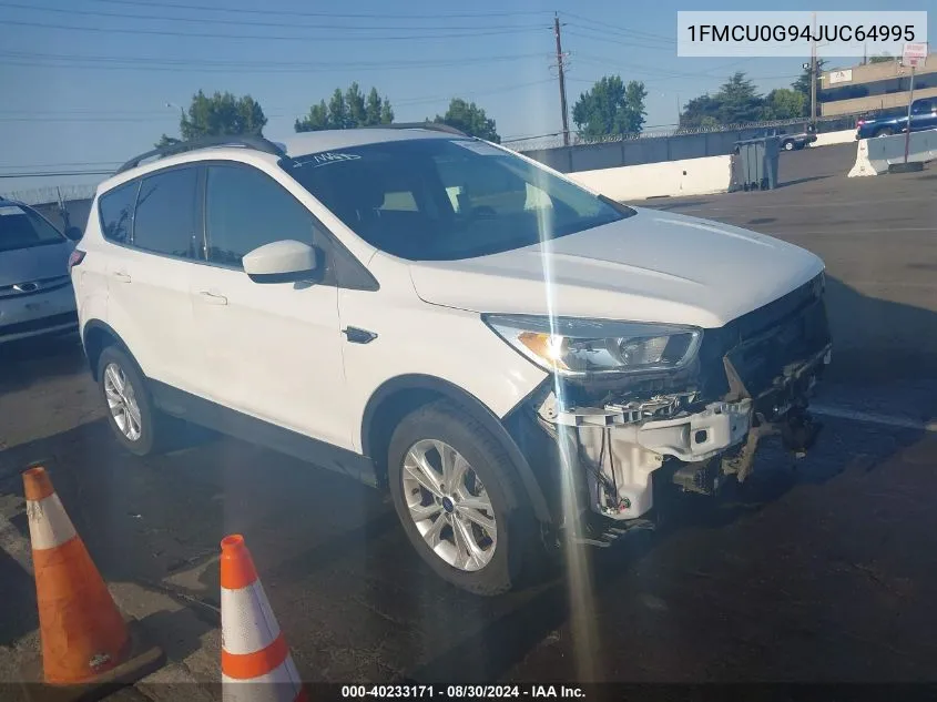 2018 Ford Escape Se VIN: 1FMCU0G94JUC64995 Lot: 40233171