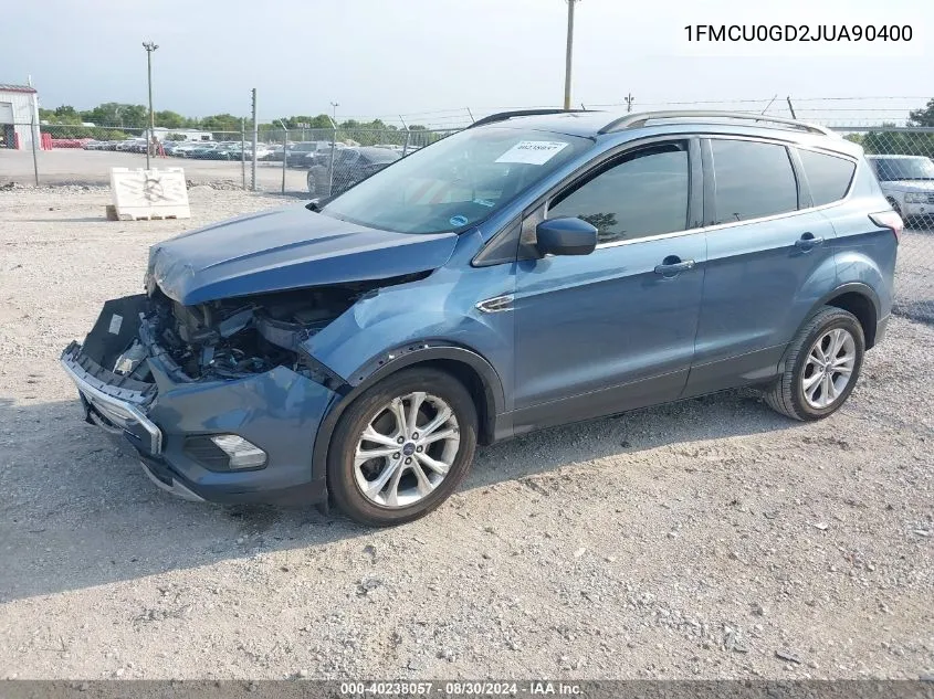 2018 Ford Escape Se VIN: 1FMCU0GD2JUA90400 Lot: 40238057