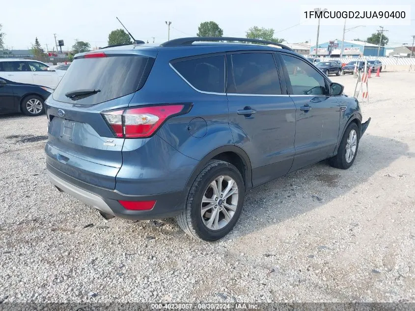 2018 Ford Escape Se VIN: 1FMCU0GD2JUA90400 Lot: 40238057