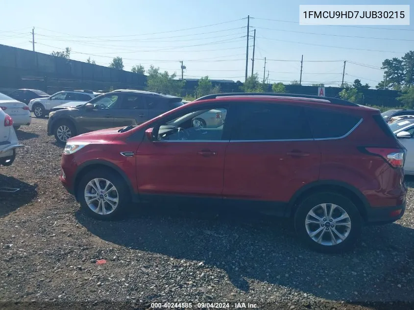 2018 Ford Escape Sel VIN: 1FMCU9HD7JUB30215 Lot: 40244585