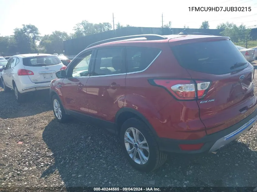 2018 Ford Escape Sel VIN: 1FMCU9HD7JUB30215 Lot: 40244585