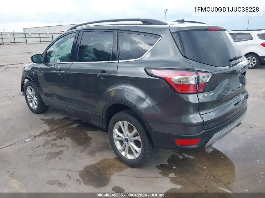 2018 Ford Escape Se VIN: 1FMCU0GD1JUC38228 Lot: 40245255