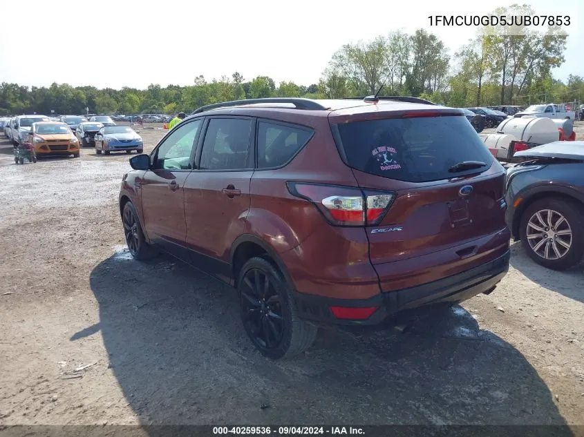 2018 Ford Escape Se VIN: 1FMCU0GD5JUB07853 Lot: 40259536