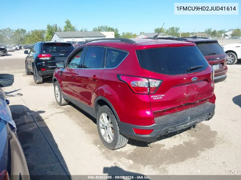 2018 Ford Escape Sel VIN: 1FMCU9HD2JUD41614 Lot: 40262498