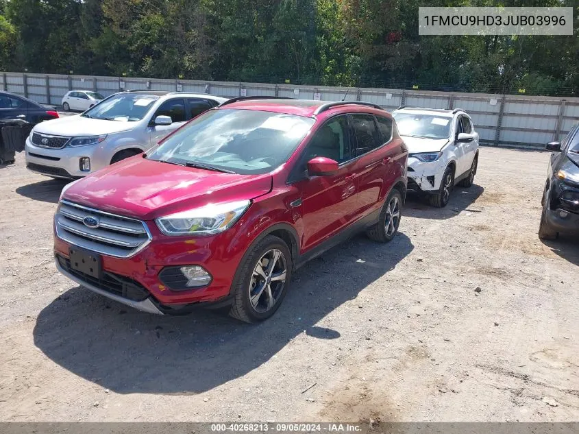 2018 Ford Escape Sel VIN: 1FMCU9HD3JUB03996 Lot: 40268213