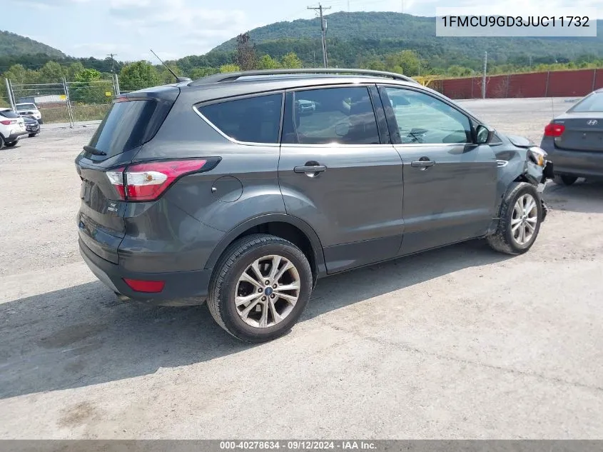 2018 Ford Escape Se VIN: 1FMCU9GD3JUC11732 Lot: 40278634