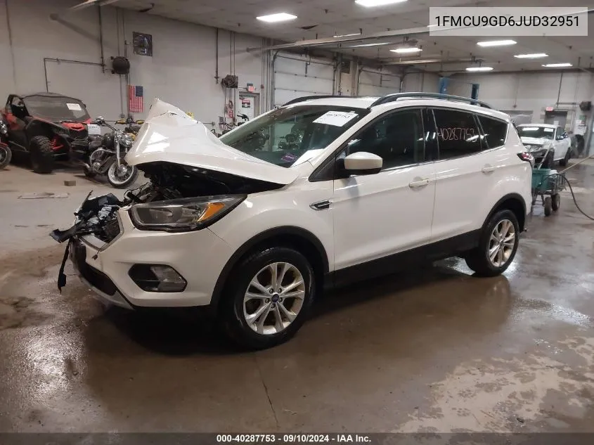 2018 Ford Escape Se VIN: 1FMCU9GD6JUD32951 Lot: 40287753