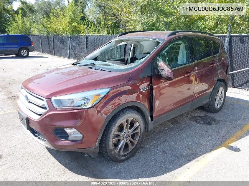 2018 Ford Escape Se VIN: 1FMCU0GD6JUC85769 Lot: 40297309