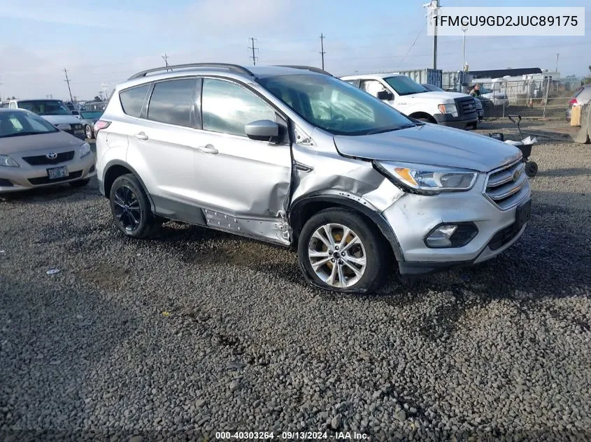 2018 Ford Escape Se VIN: 1FMCU9GD2JUC89175 Lot: 40303264