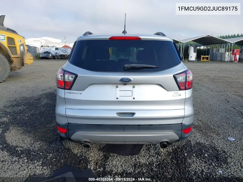 1FMCU9GD2JUC89175 2018 Ford Escape Se