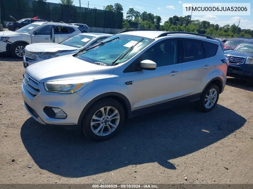 2018 Ford Escape Se VIN: 1FMCU0GD6JUA52006 Lot: 40306929