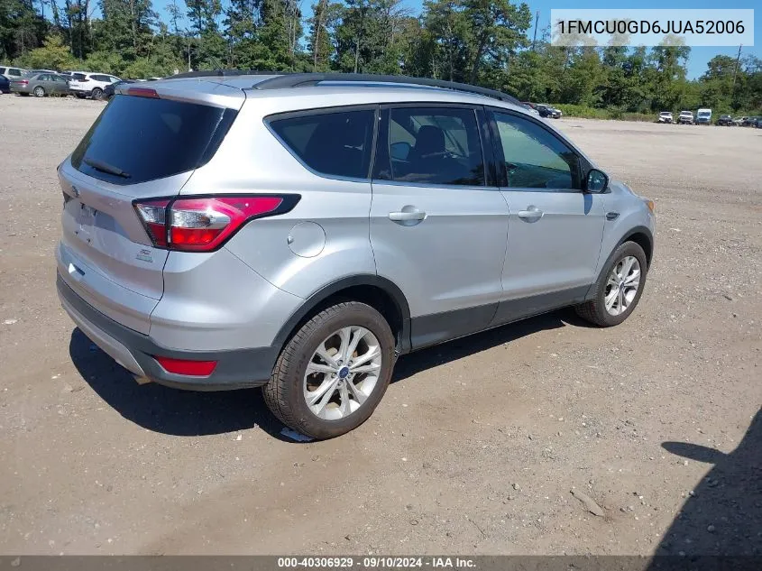 2018 Ford Escape Se VIN: 1FMCU0GD6JUA52006 Lot: 40306929