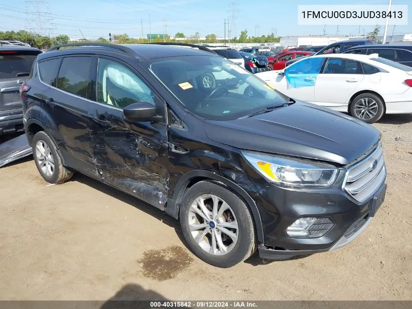 2018 Ford Escape Se VIN: 1FMCU0GD3JUD38413 Lot: 40315842