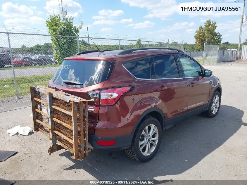 2018 Ford Escape Se VIN: 1FMCU9GD1JUA95561 Lot: 40318925