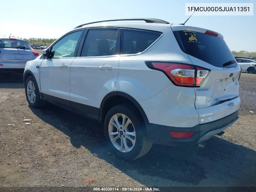 2018 Ford Escape Se VIN: 1FMCU0GD5JUA11351 Lot: 40330114