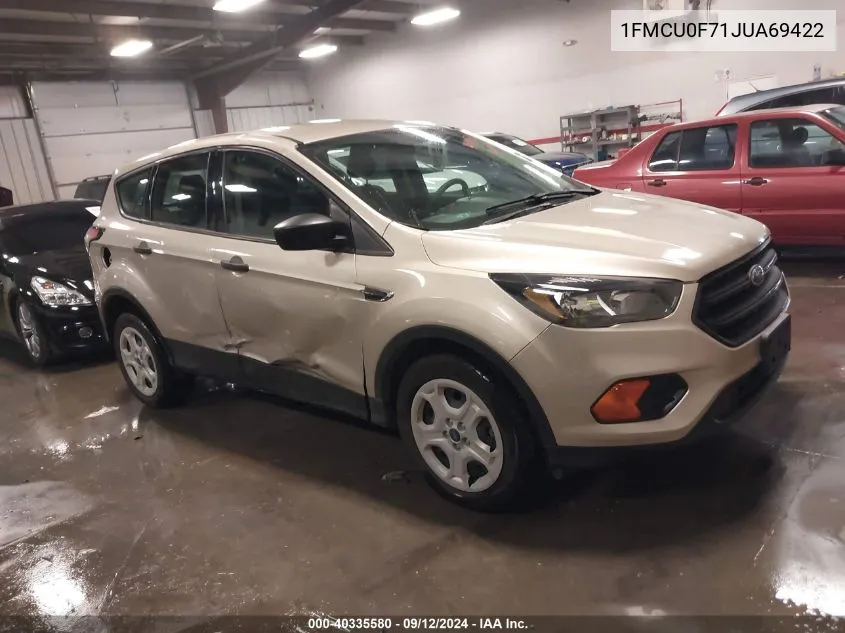 2018 Ford Escape S VIN: 1FMCU0F71JUA69422 Lot: 40335580