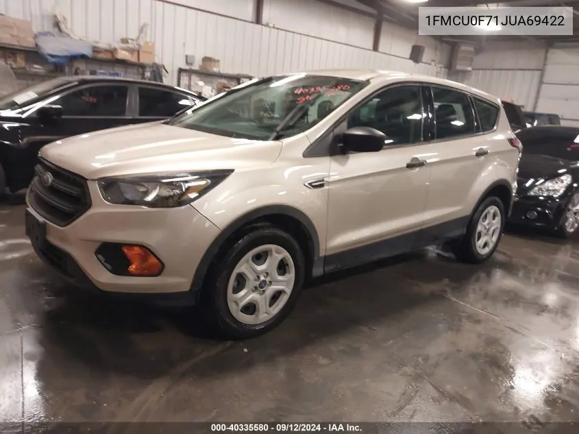 2018 Ford Escape S VIN: 1FMCU0F71JUA69422 Lot: 40335580