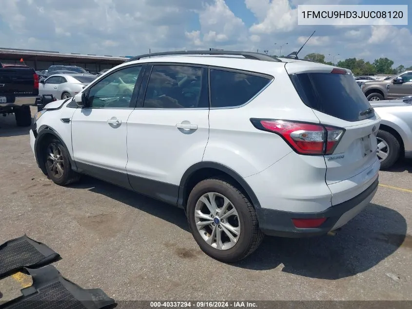 2018 Ford Escape Sel VIN: 1FMCU9HD3JUC08120 Lot: 40337294