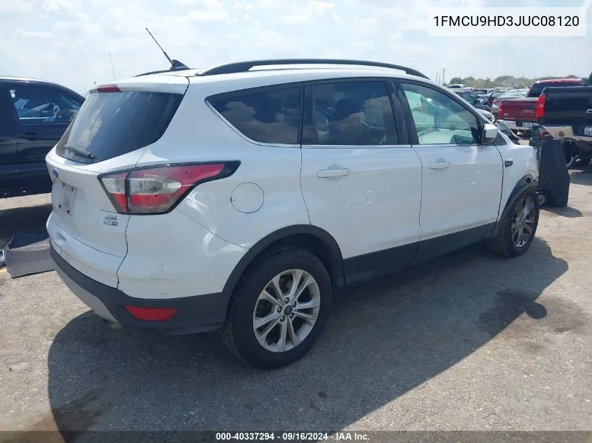 2018 Ford Escape Sel VIN: 1FMCU9HD3JUC08120 Lot: 40337294