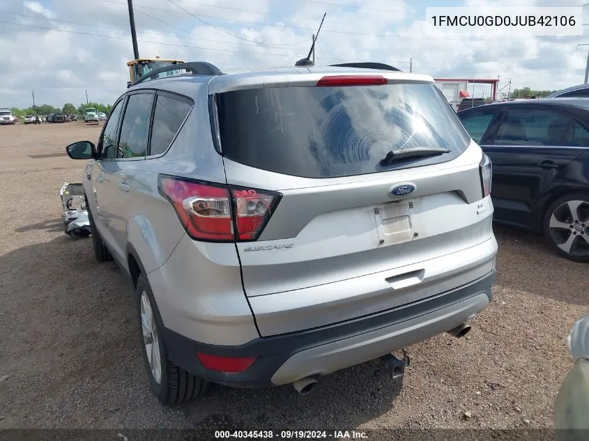 1FMCU0GD0JUB42106 2018 Ford Escape Se