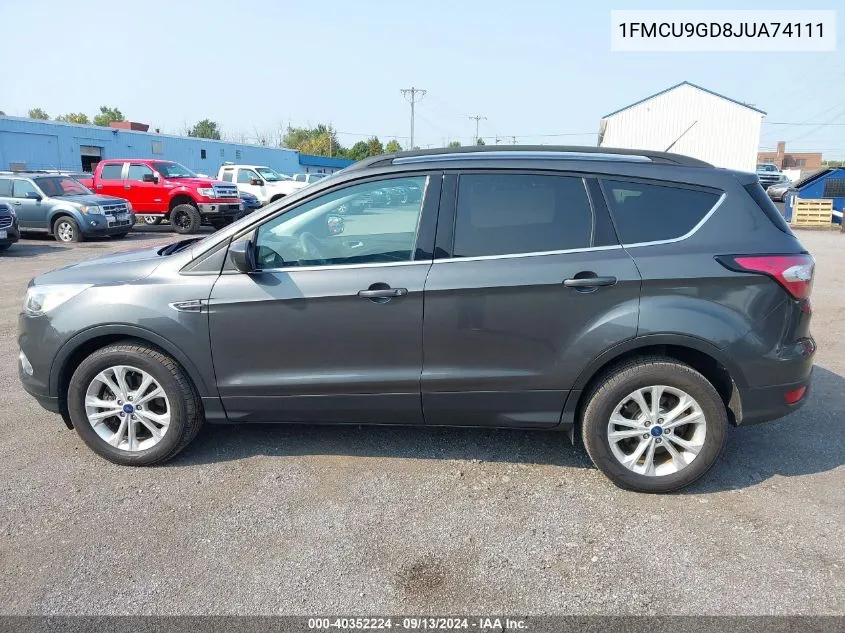 2018 Ford Escape Se VIN: 1FMCU9GD8JUA74111 Lot: 40352224