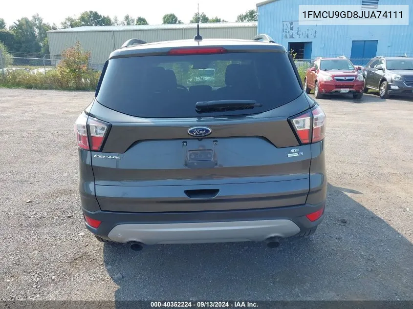 2018 Ford Escape Se VIN: 1FMCU9GD8JUA74111 Lot: 40352224