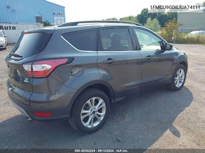 2018 Ford Escape Se VIN: 1FMCU9GD8JUA74111 Lot: 40352224