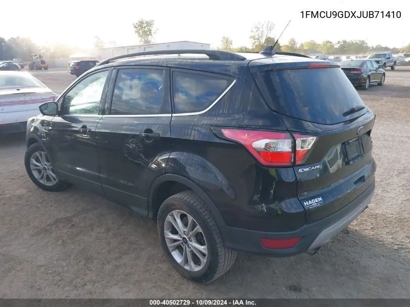 2018 Ford Escape Se VIN: 1FMCU9GDXJUB71410 Lot: 40502729