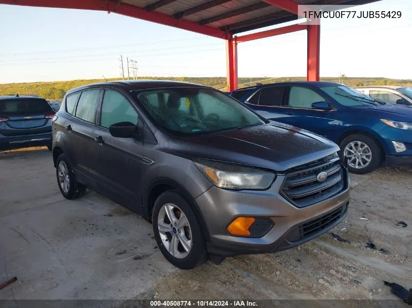 2018 Ford Escape S VIN: 1FMCU0F77JUB55429 Lot: 40508774