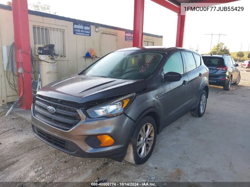 2018 Ford Escape S VIN: 1FMCU0F77JUB55429 Lot: 40508774