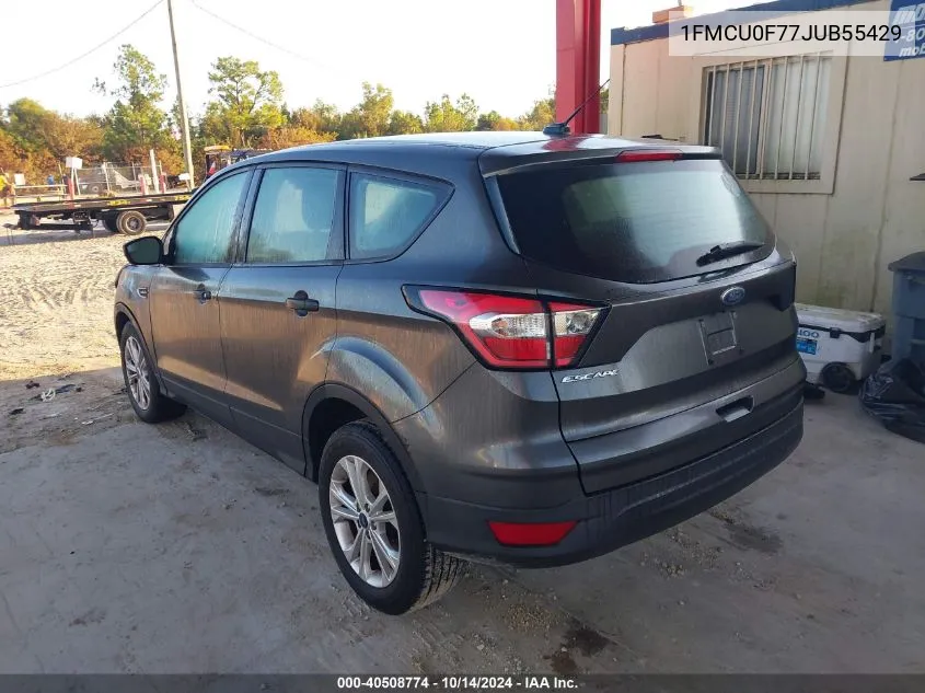 2018 Ford Escape S VIN: 1FMCU0F77JUB55429 Lot: 40508774