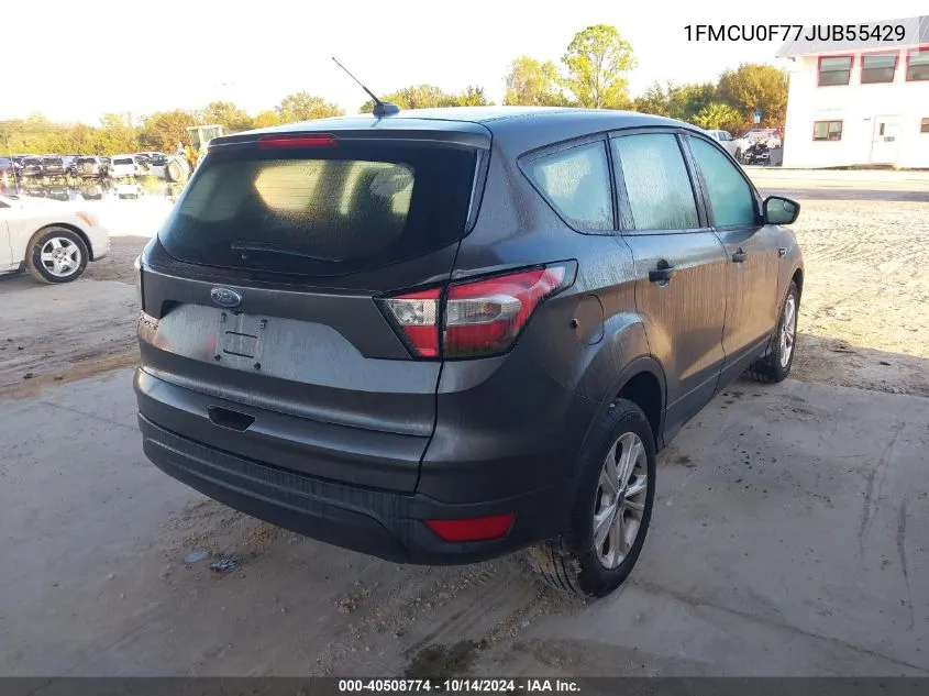 2018 Ford Escape S VIN: 1FMCU0F77JUB55429 Lot: 40508774