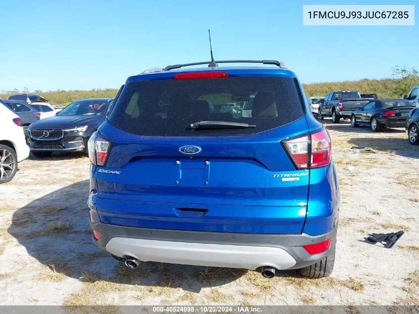 2018 Ford Escape Titanium VIN: 1FMCU9J93JUC67285 Lot: 40524898