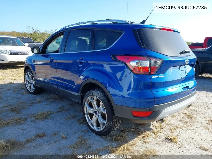 2018 Ford Escape Titanium VIN: 1FMCU9J93JUC67285 Lot: 40524898