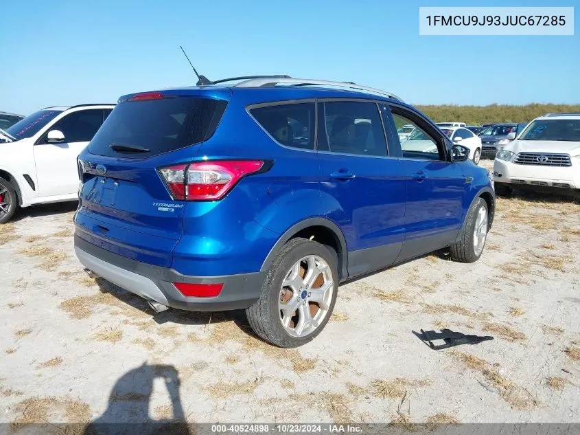 2018 Ford Escape Titanium VIN: 1FMCU9J93JUC67285 Lot: 40524898