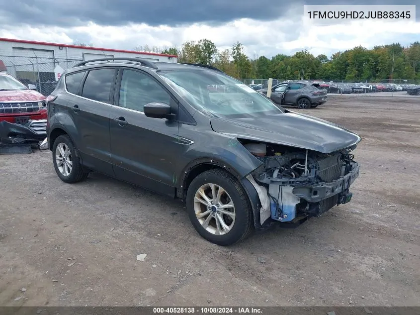 2018 Ford Escape Sel VIN: 1FMCU9HD2JUB88345 Lot: 40528138