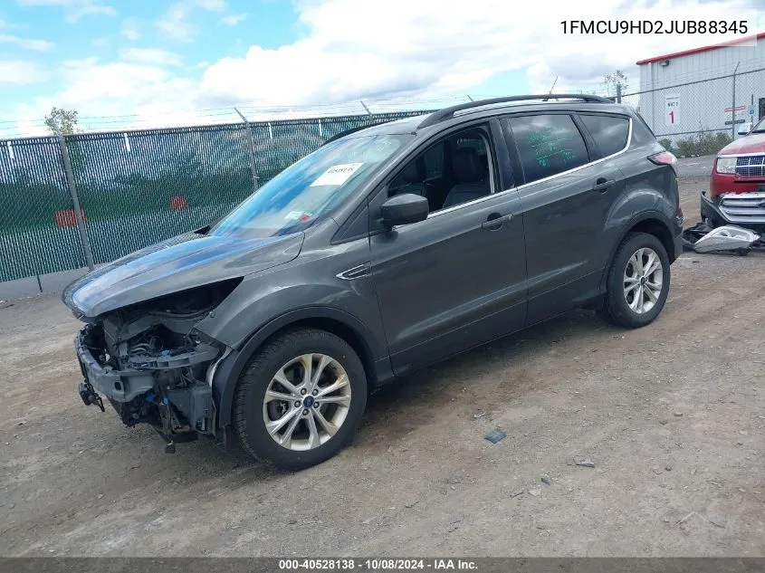 2018 Ford Escape Sel VIN: 1FMCU9HD2JUB88345 Lot: 40528138