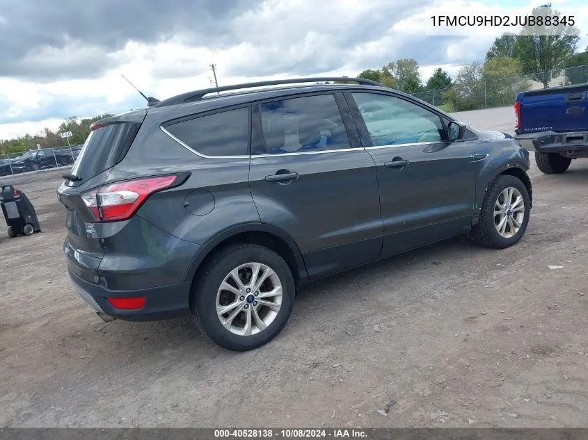 2018 Ford Escape Sel VIN: 1FMCU9HD2JUB88345 Lot: 40528138