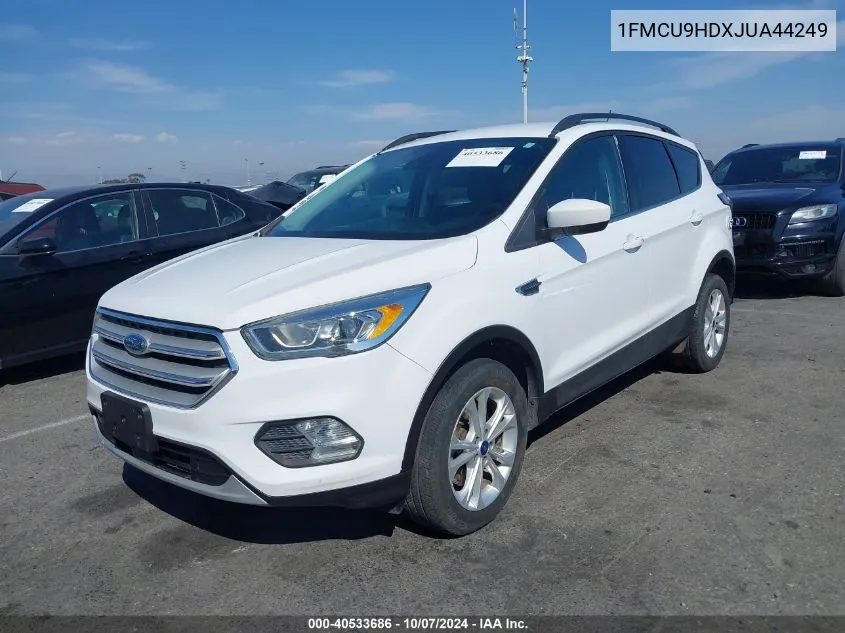 2018 Ford Escape Sel VIN: 1FMCU9HDXJUA44249 Lot: 40533686