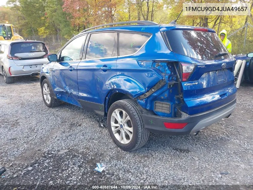 2018 Ford Escape Se VIN: 1FMCU9GD4JUA49657 Lot: 40537644