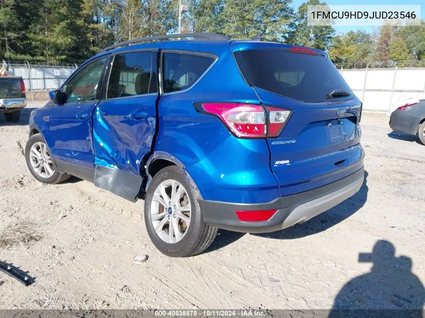 2018 Ford Escape Sel VIN: 1FMCU9HD9JUD23546 Lot: 40538878