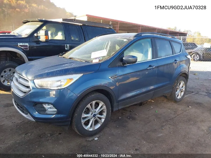 2018 Ford Escape Se VIN: 1FMCU9GD2JUA70328 Lot: 40544332