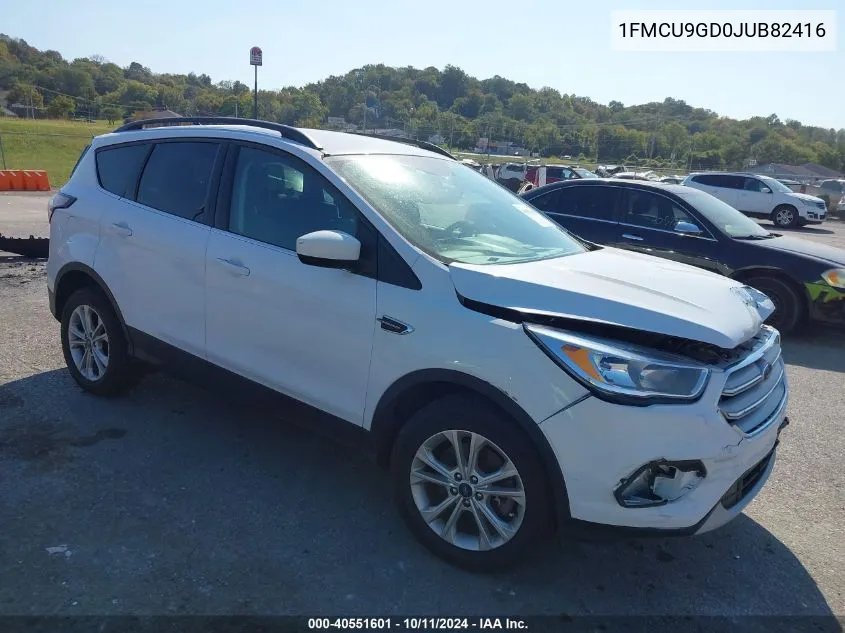 2018 Ford Escape Se VIN: 1FMCU9GD0JUB82416 Lot: 40551601