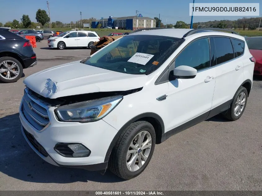 1FMCU9GD0JUB82416 2018 Ford Escape Se