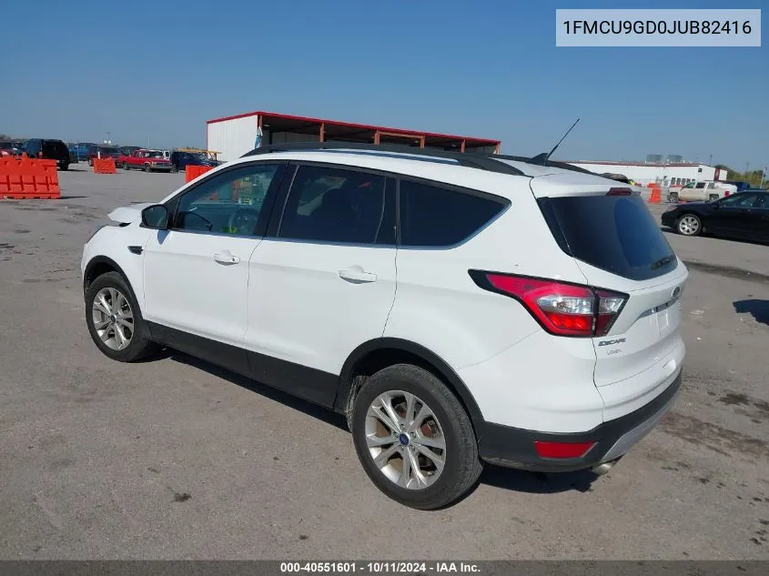 1FMCU9GD0JUB82416 2018 Ford Escape Se