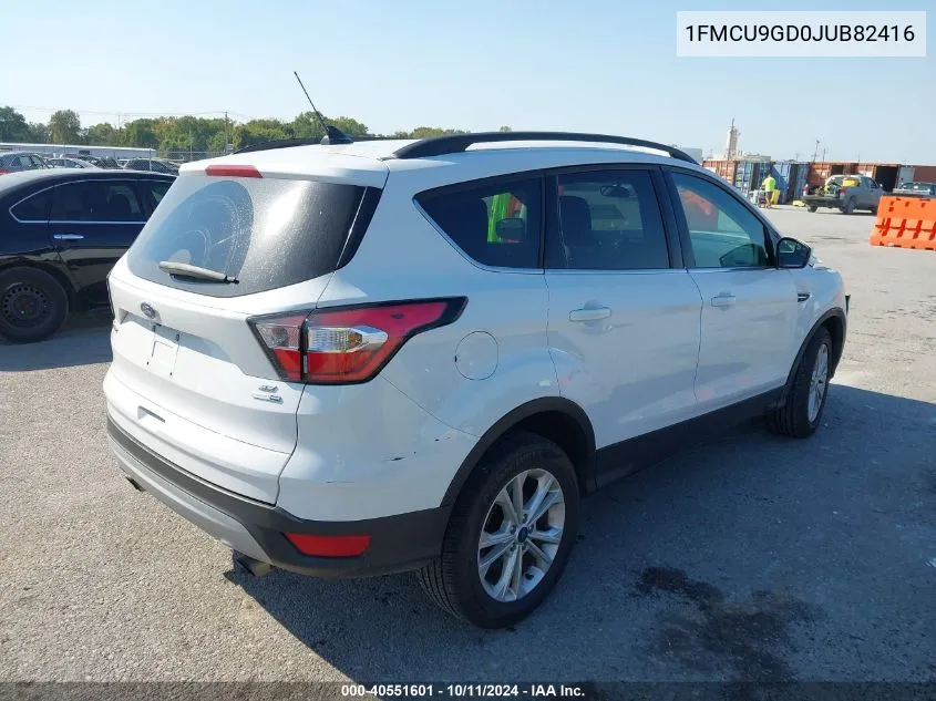 1FMCU9GD0JUB82416 2018 Ford Escape Se