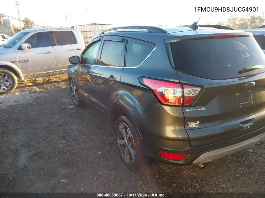 2018 Ford Escape Sel VIN: 1FMCU9HD8JUC54901 Lot: 40559057